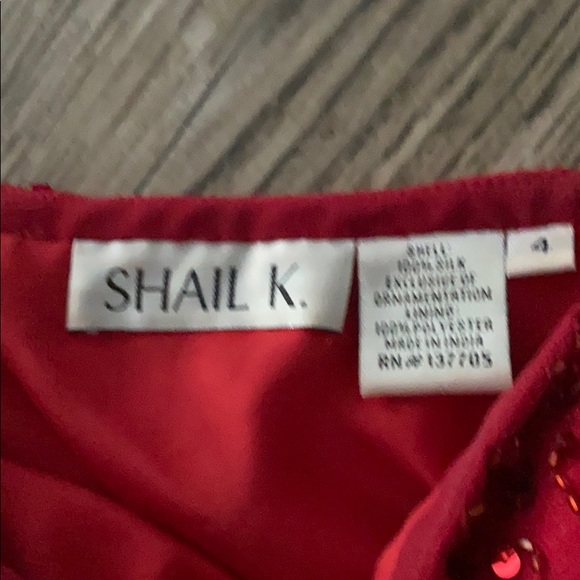 One ShoulderJewel/Sequin Red Cocktail/Holiday Dress! sz 4 - Picture 5 of 6